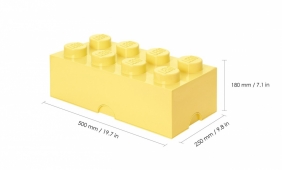Lego, pojemnik klocek Brick 8 - Jasnożółty (40041741)